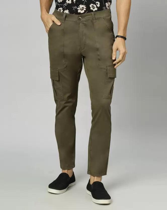 Olive Green Men Cargos