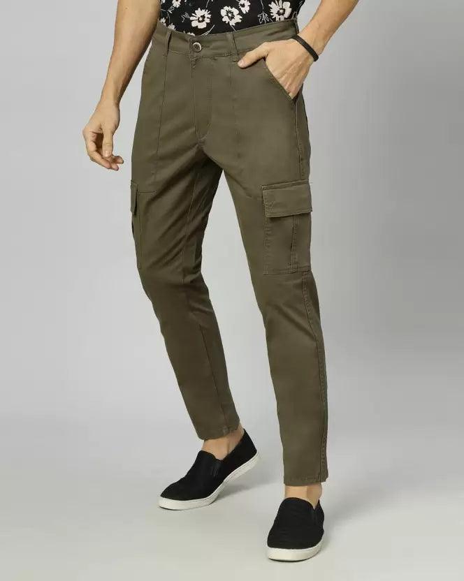 Olive Green Men Cargos