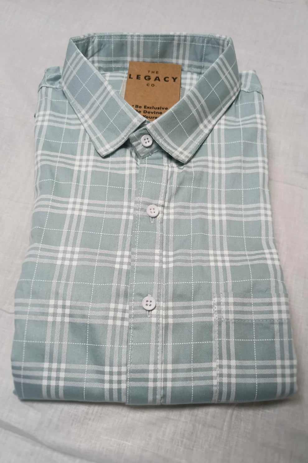 PISTA CHECKS IMPORTED COTTON SHIRT