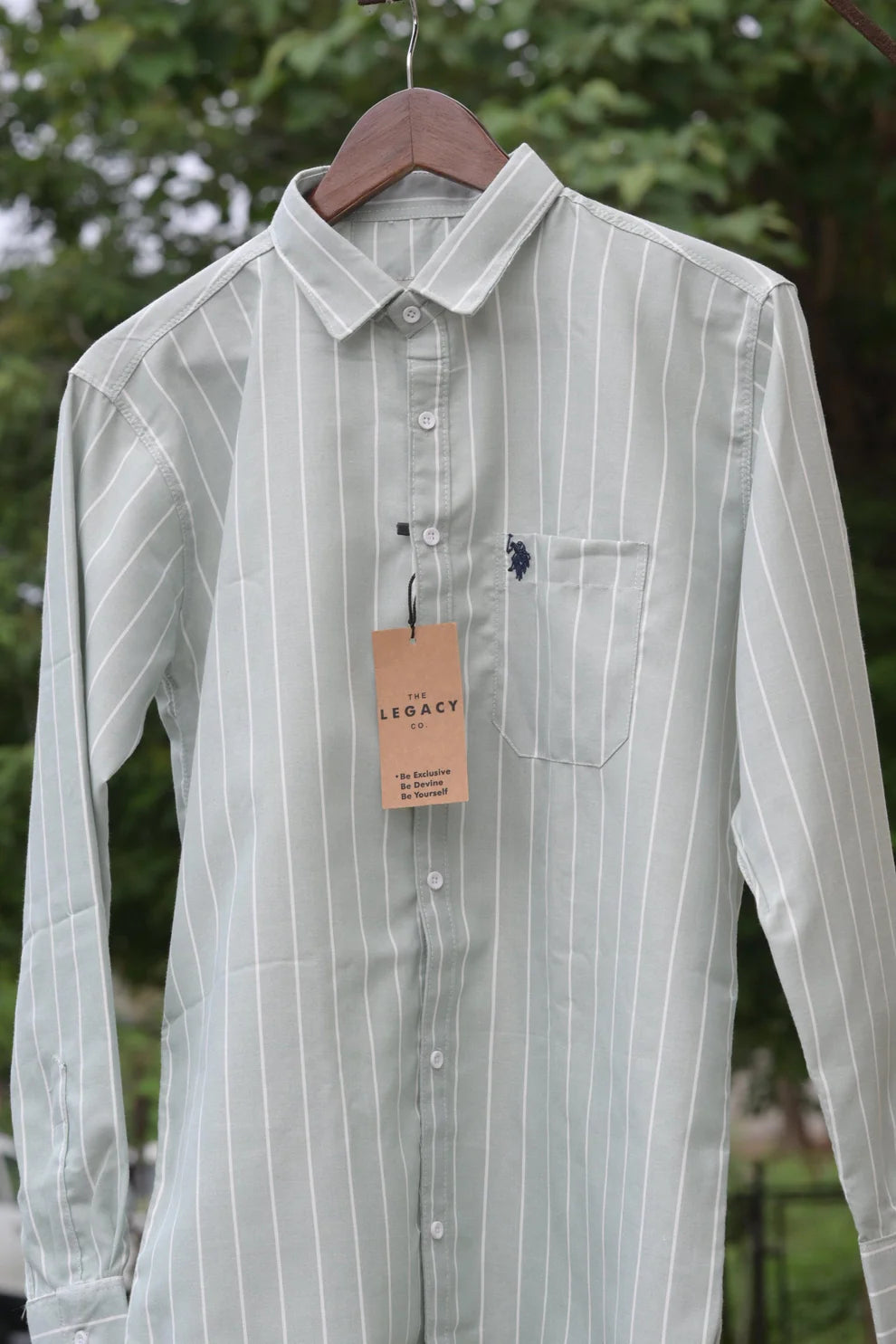 GREEN STRIPES SHIRT