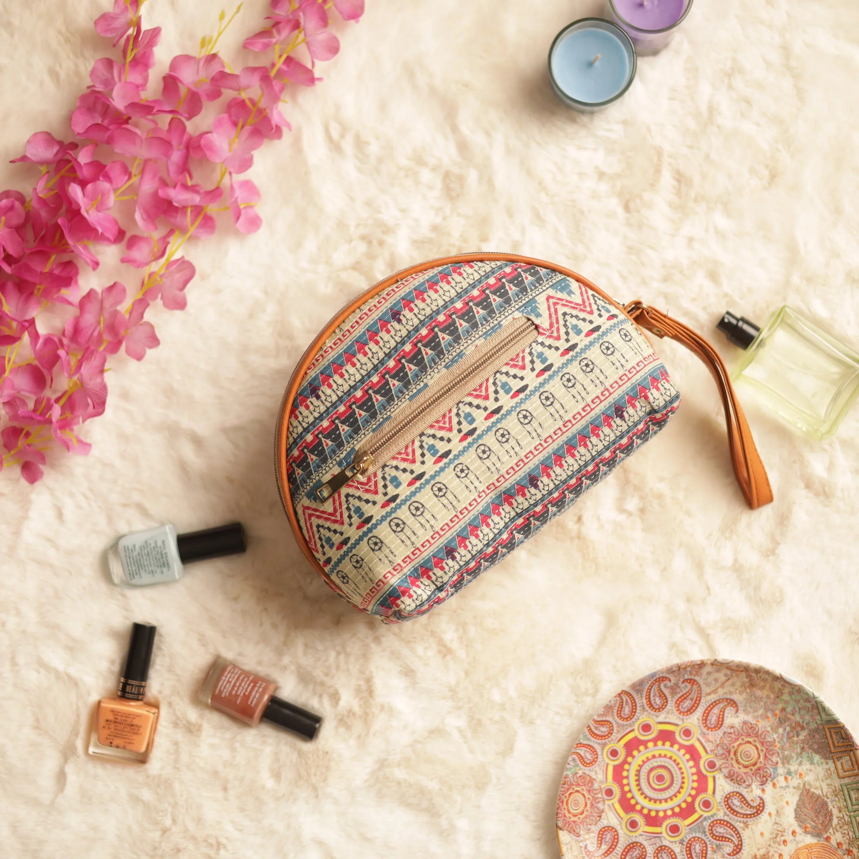 Ikat Geometric Aztec Wristlet Bag