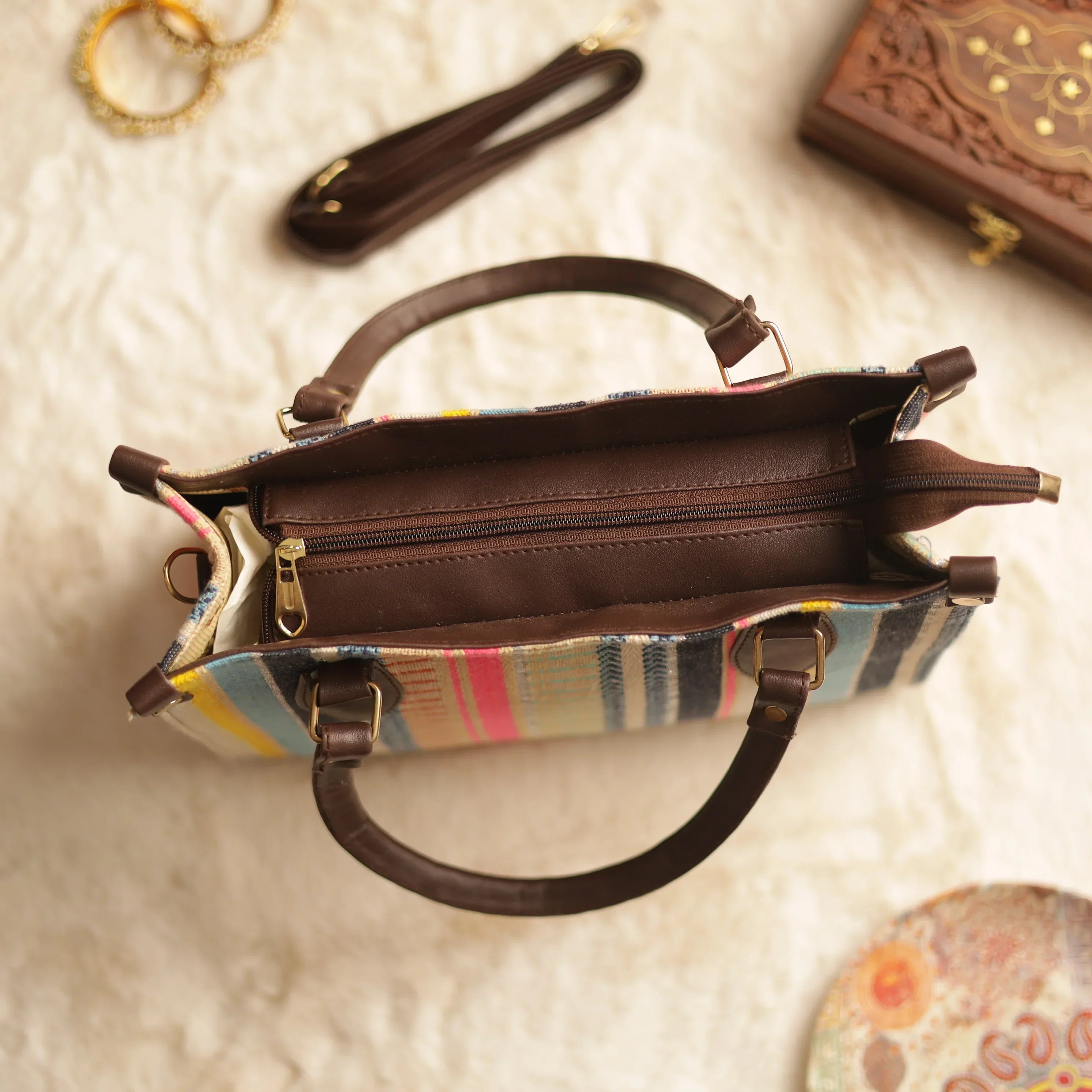 Jacquard Astrid Textured Tote Bag