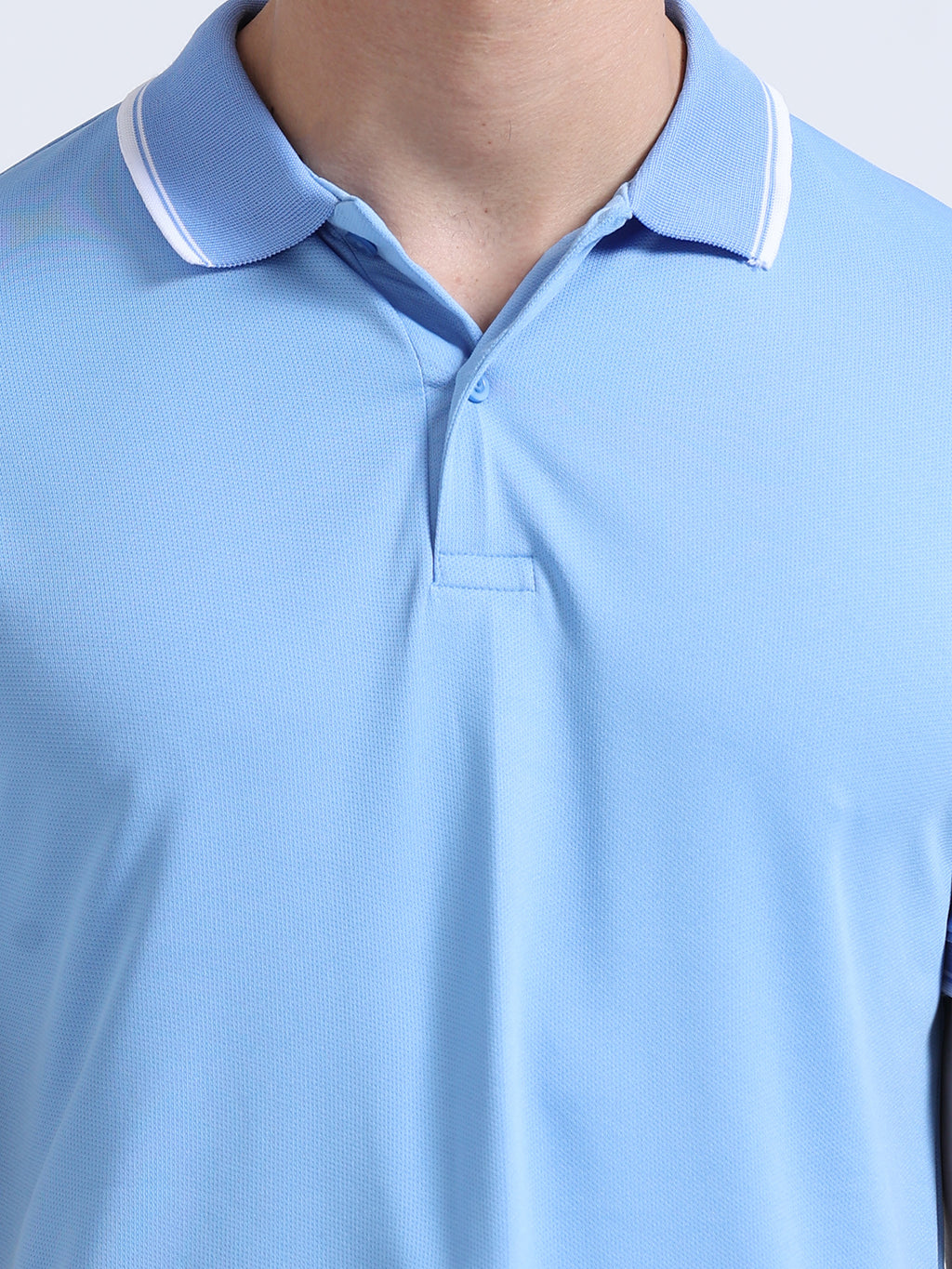Premium Sky Blue Dri-Fit Polo T-Shirt for Men | Moisture Wicking |