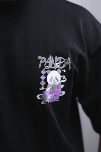 Panda Black Oversized T-shirt