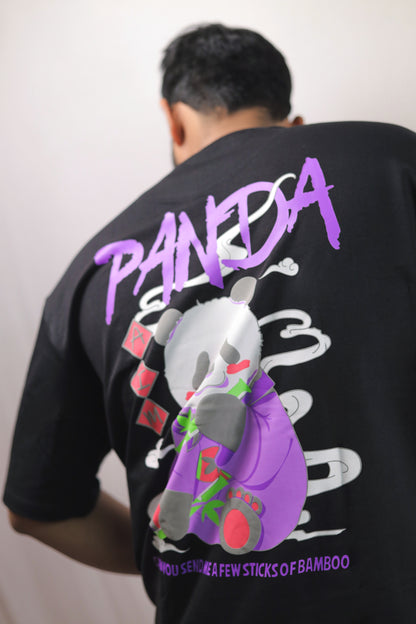 Panda Black Oversized T-shirt