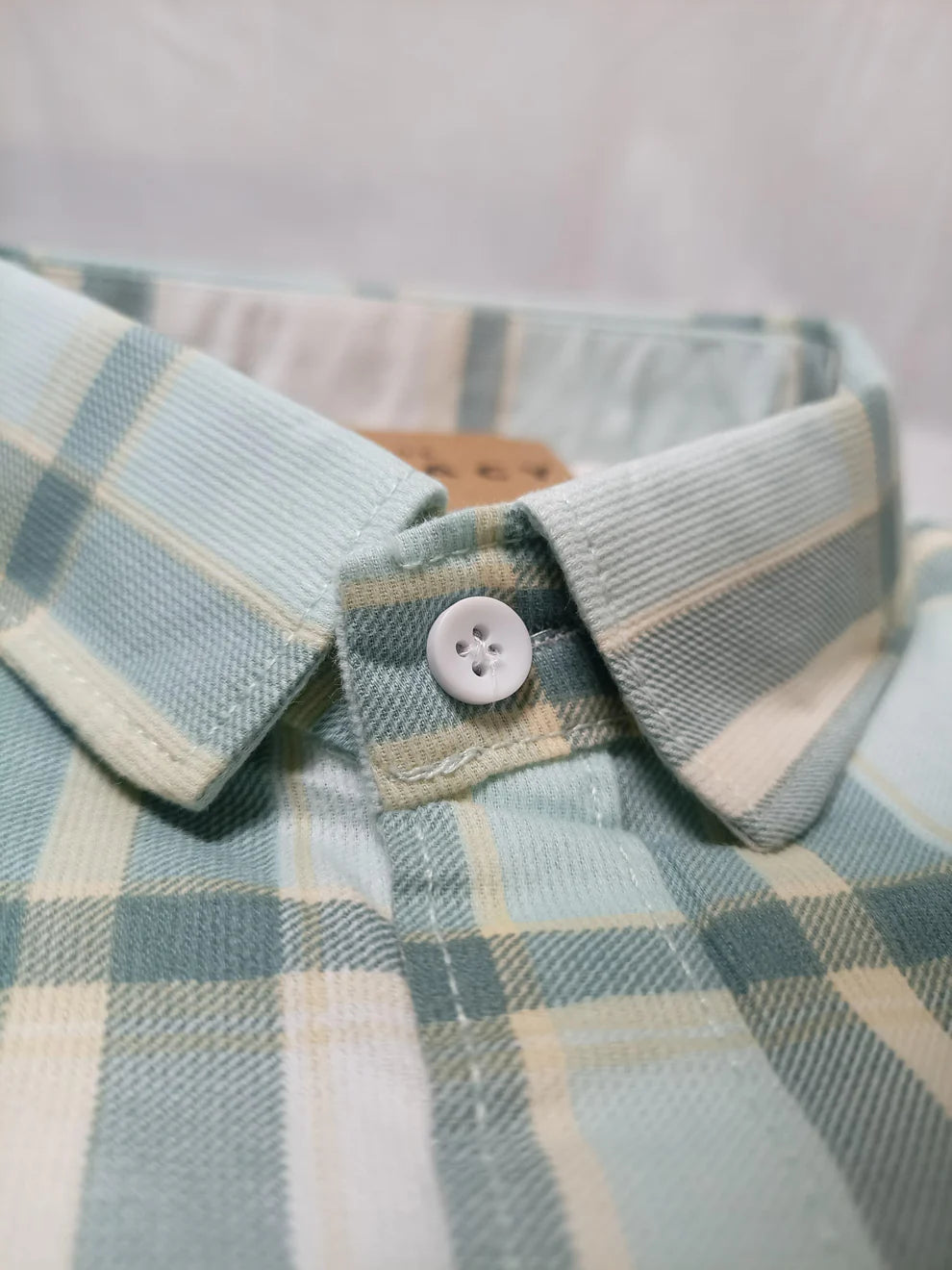 GREEN CHECKS CODE COTTON SHIRT