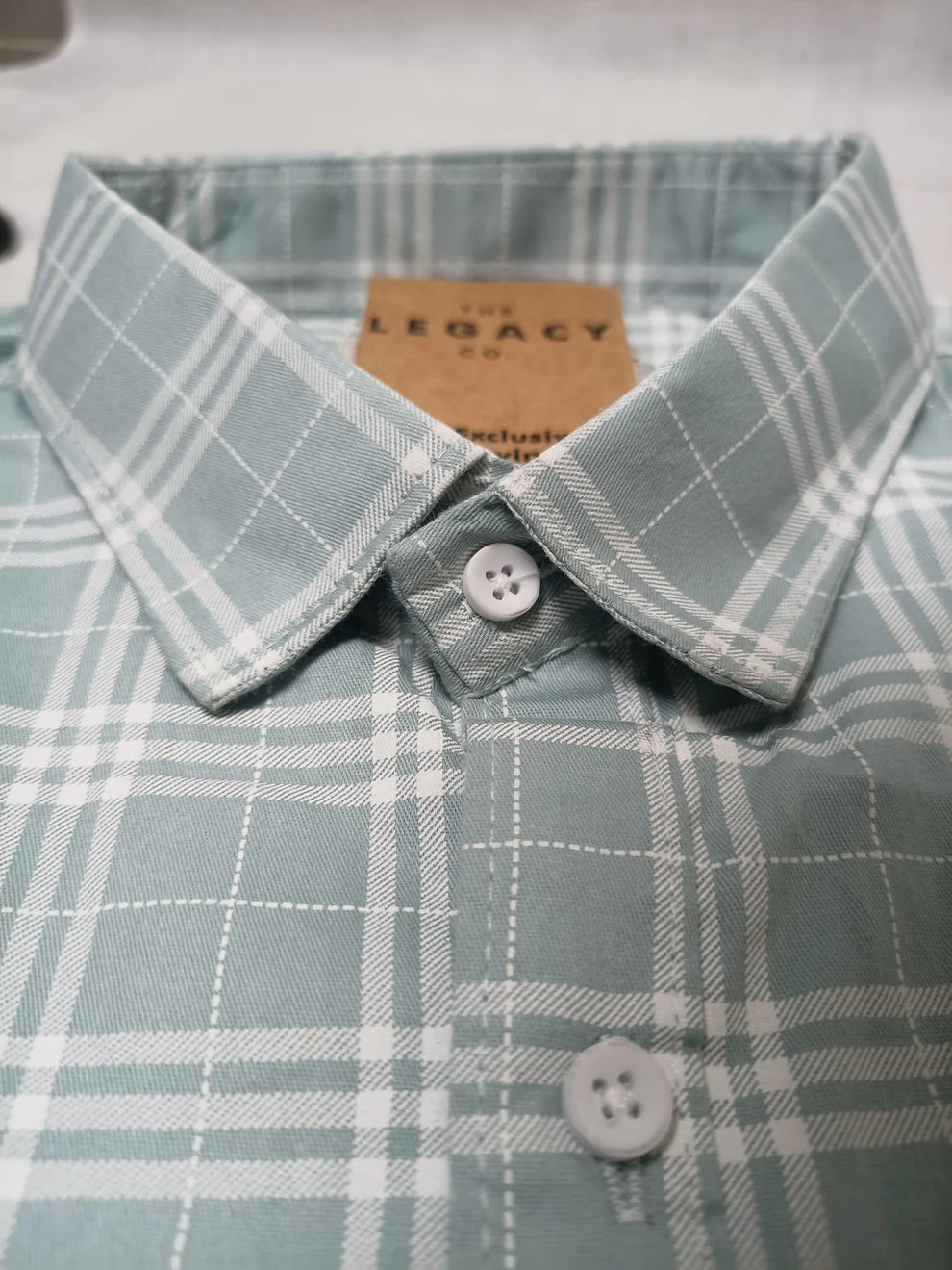 PISTA CHECKS IMPORTED COTTON SHIRT
