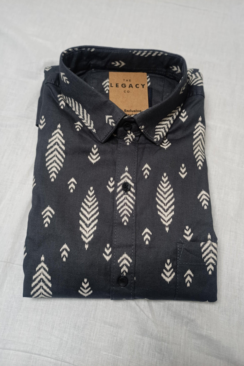 GREY LEAF OFF PRINTED SHIRT