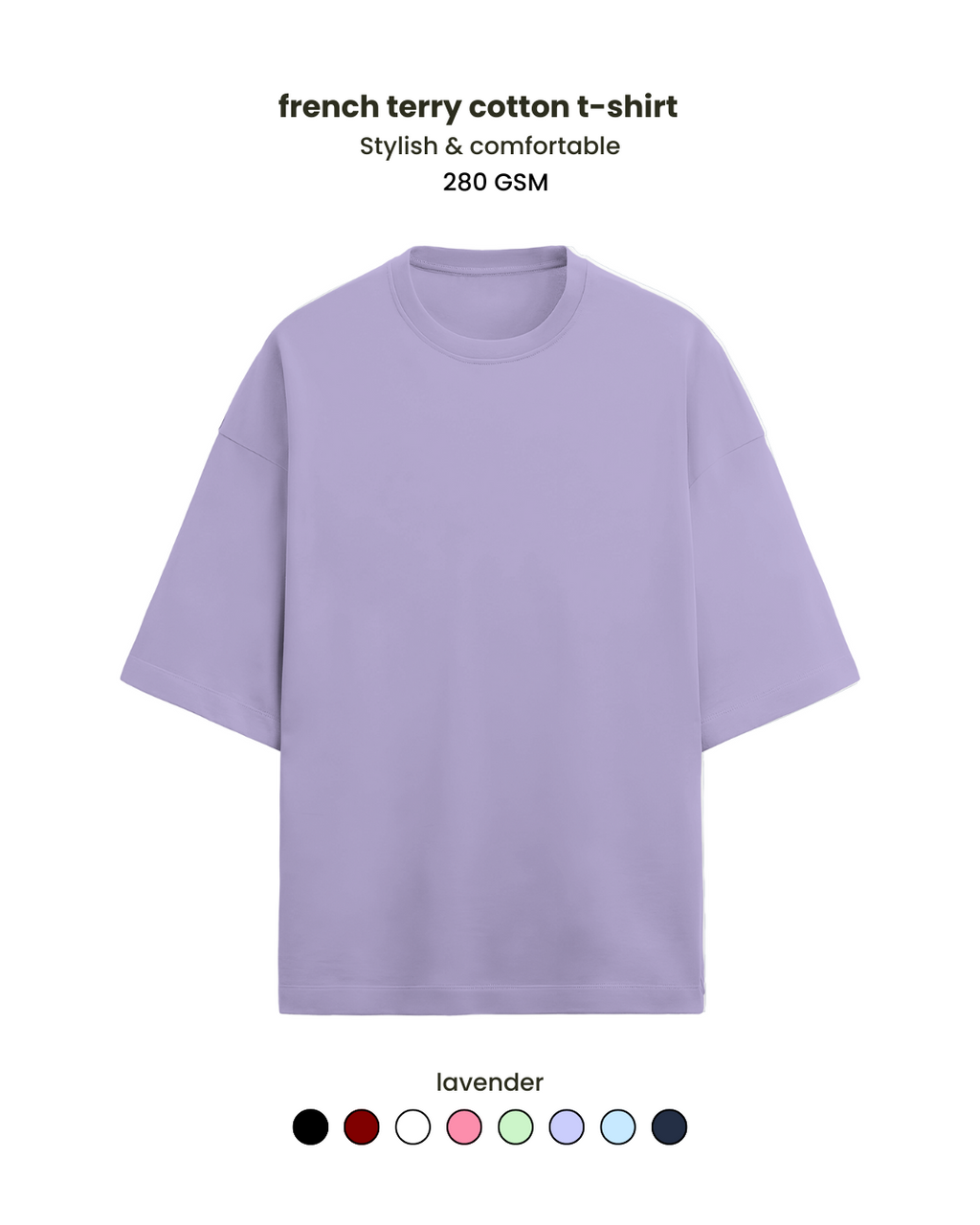 Premium cotton unisex 280 GSM  Oversized T-shirt (Copy) - Color Variant 3