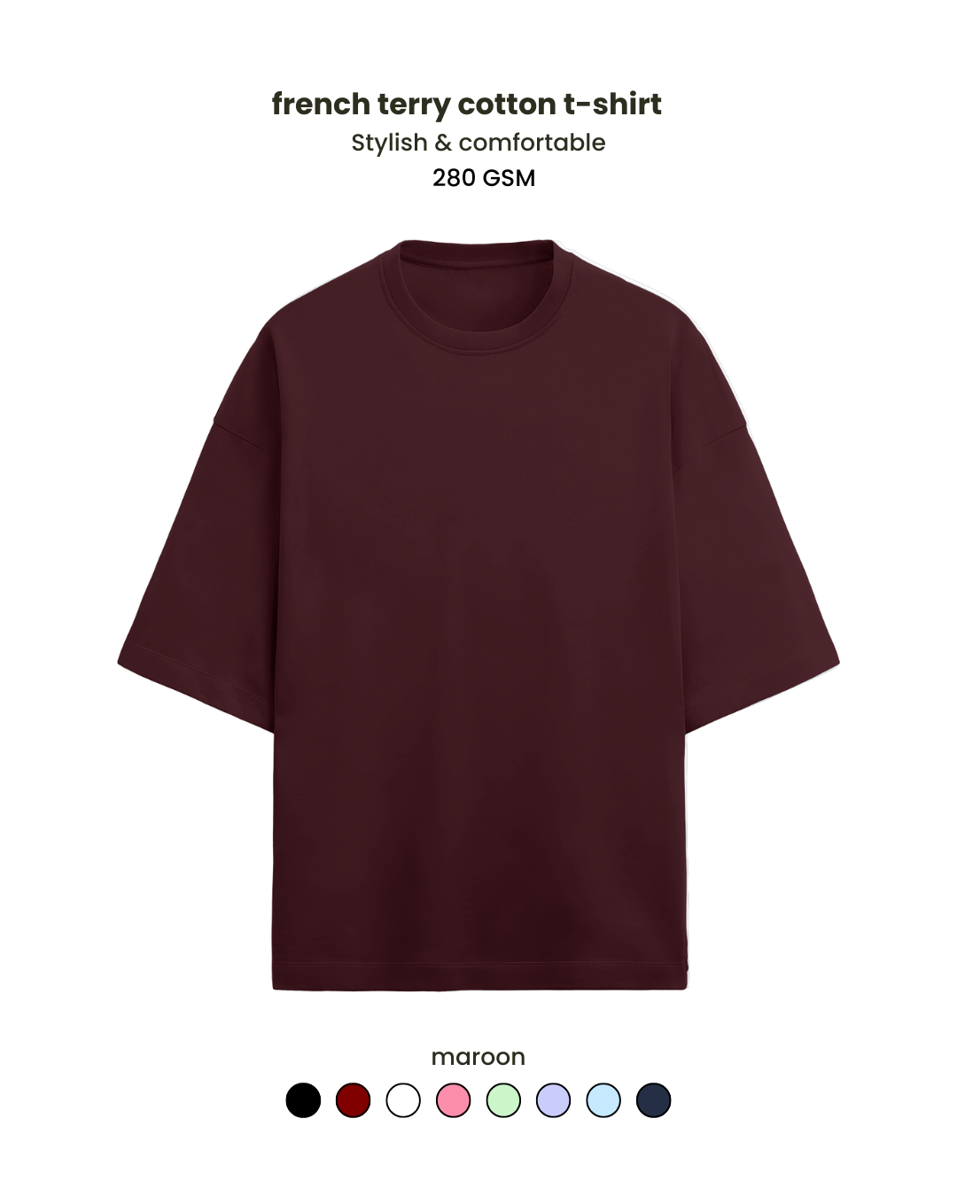 Premium cotton unisex 280 GSM  Oversized T-shirt
