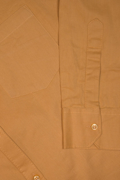 MUSTARD YELLOW COTTON SOLID SHIRTS FOR MEN