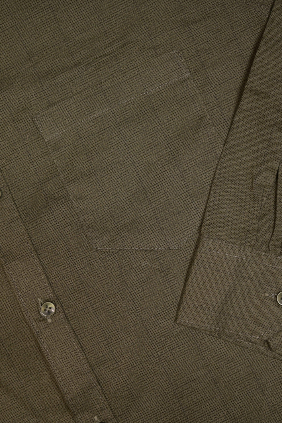 OLIVE GREEN COTTON SOLID SHIRTS FOR MEN