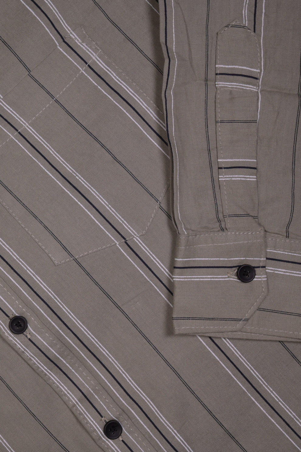 OLIVE GREEN STRIPES SHIRT