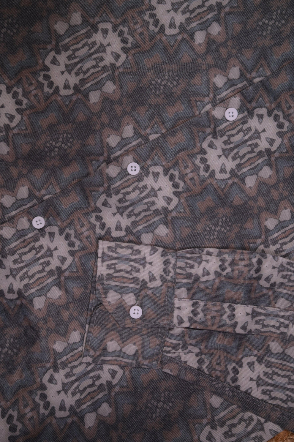 GRAY ABSTRACT PRINTED SHIRT