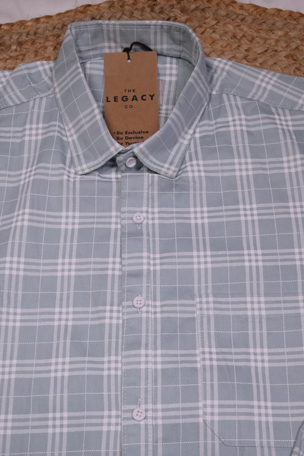 PISTA CHECKS IMPORTED COTTON SHIRT