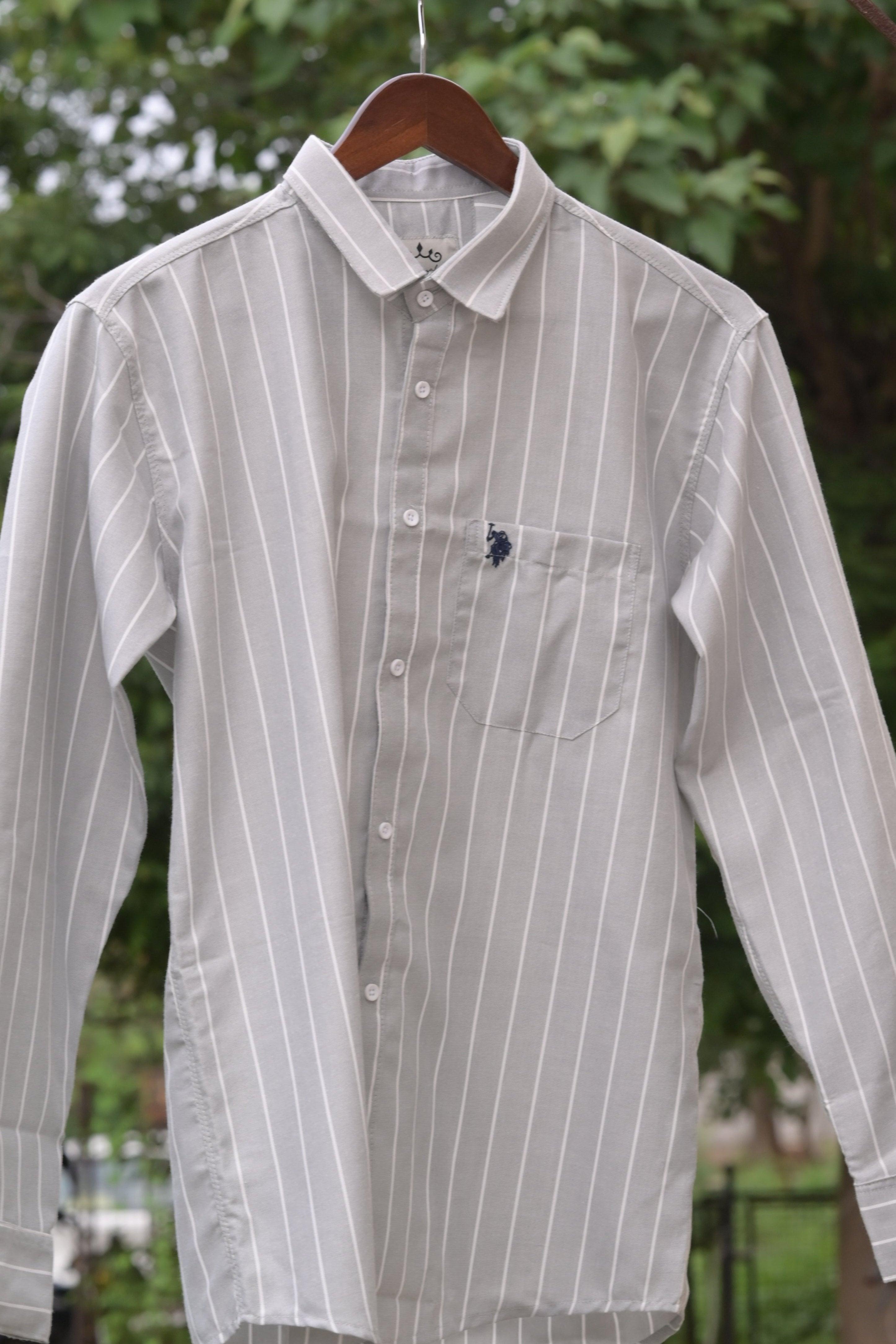 GREY STRIPES SHIRT