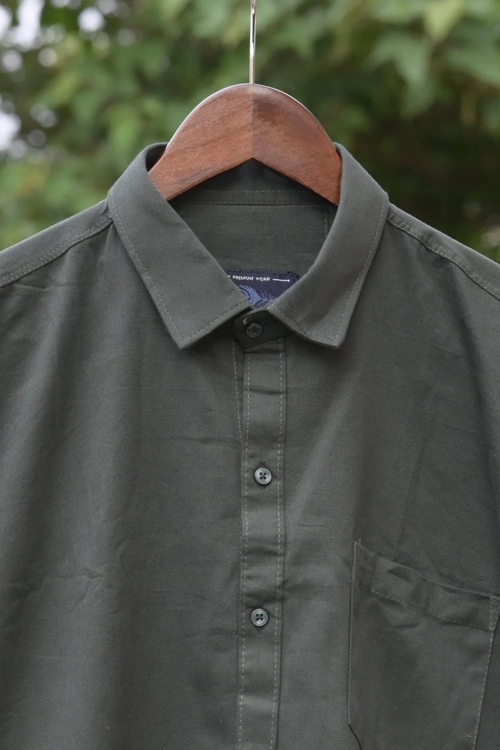 SEA GREENCOTTON SOLID SHIRTS FOR MEN