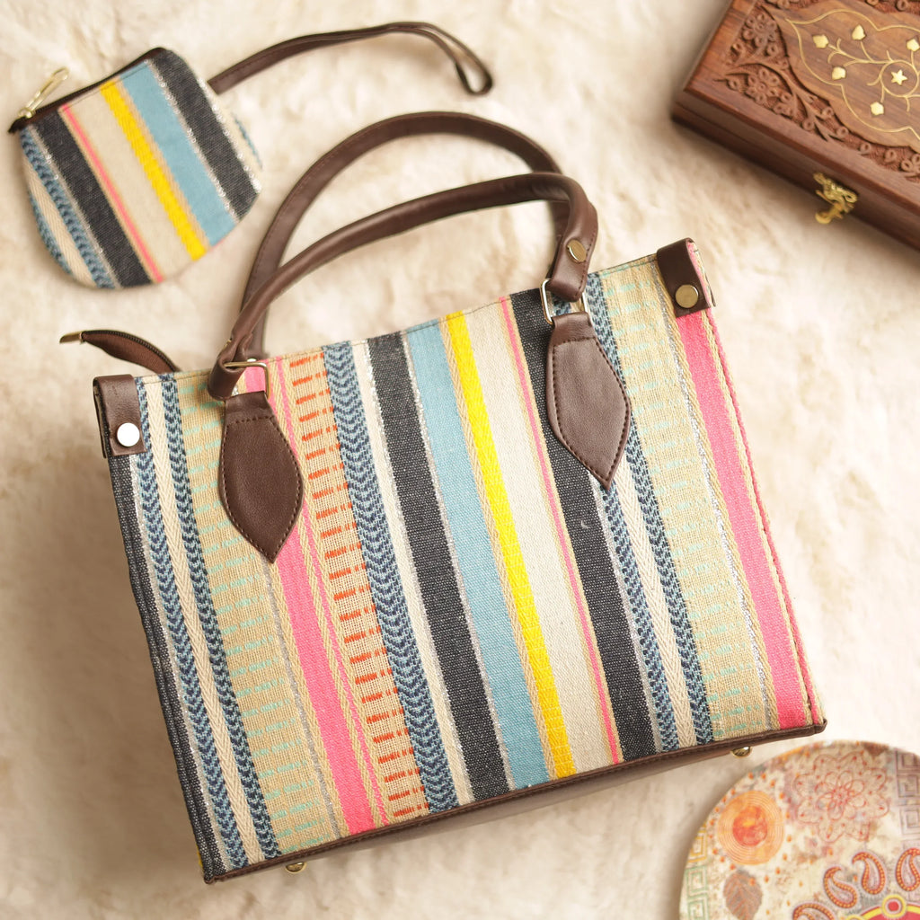 Jacquard Astrid Textured Tote Bag