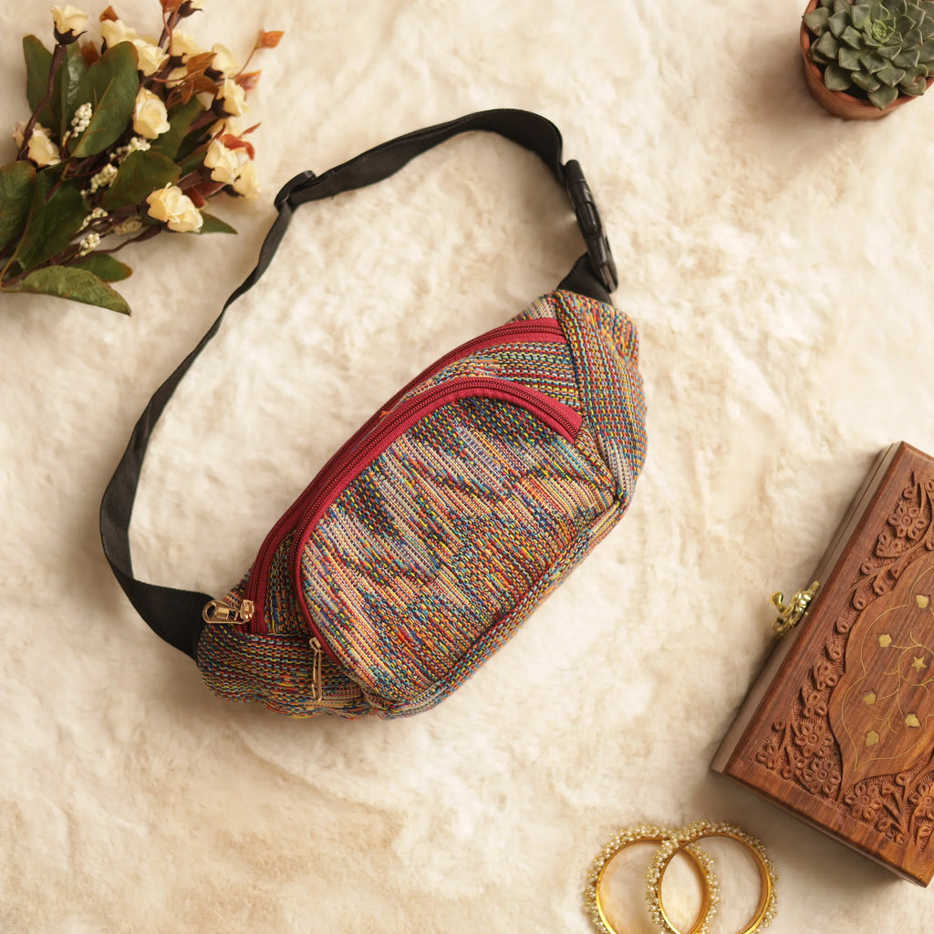 JACQUARD TWILIGHT DRAMA WAIST BAG