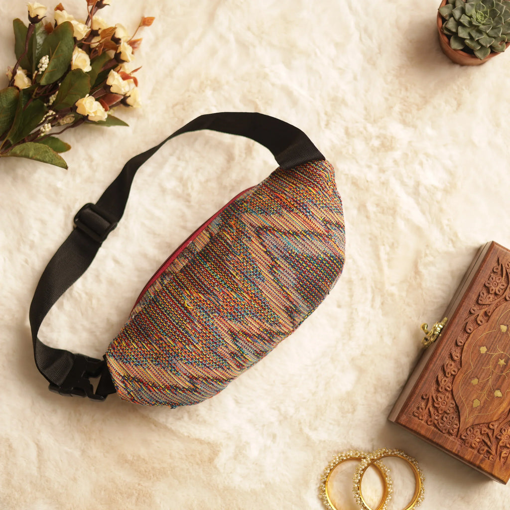 JACQUARD TWILIGHT DRAMA WAIST BAG