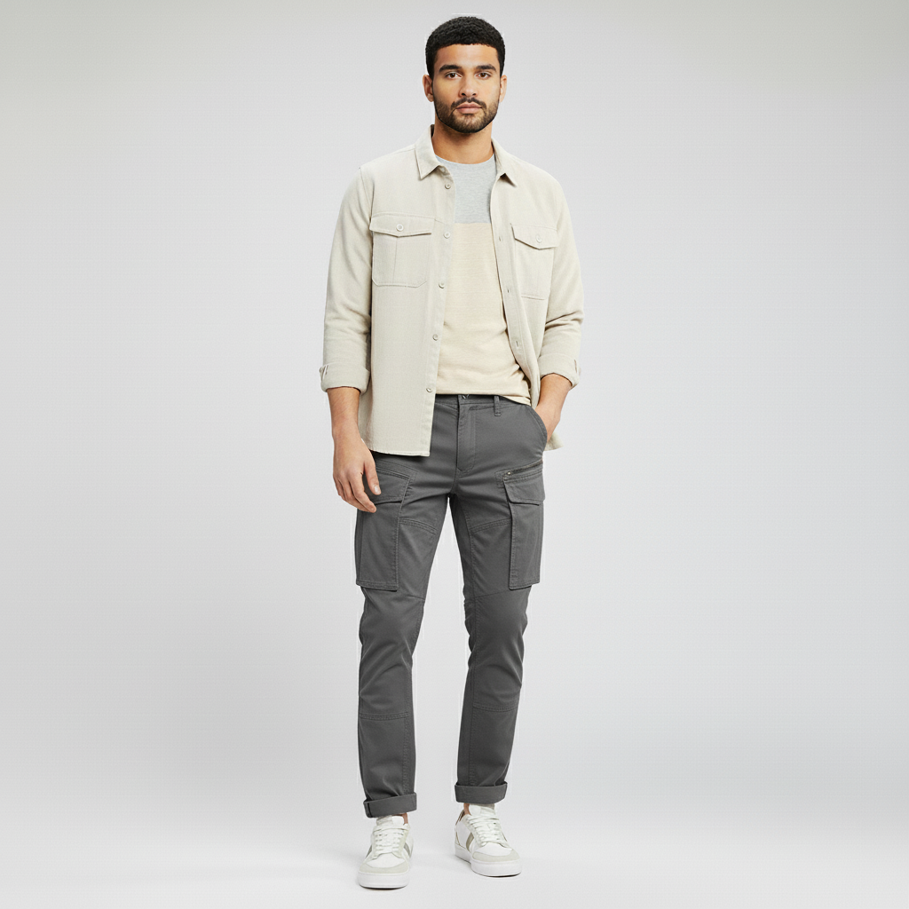 Six Pocket Regular Fit Cargo Pant