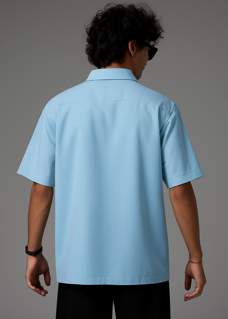 Baby Blue Shirt Back View