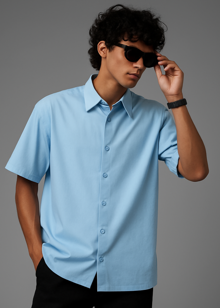 Baby Blue Shirt New Pose