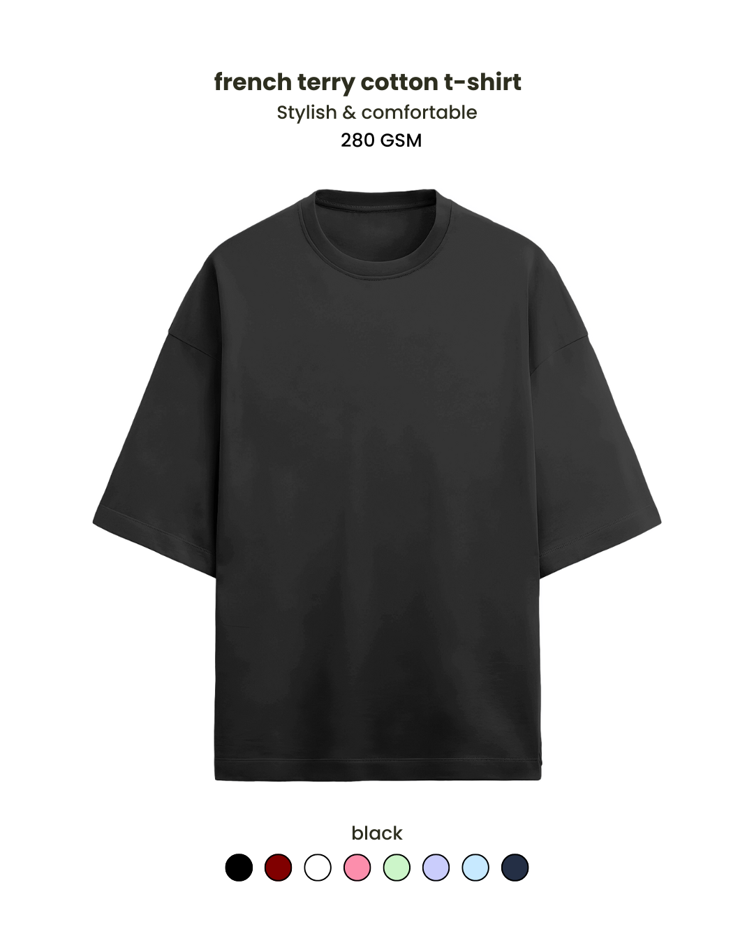 Premium cotton unisex 280 GSM  Oversized T-shirt (Copy) - Color Variant 3