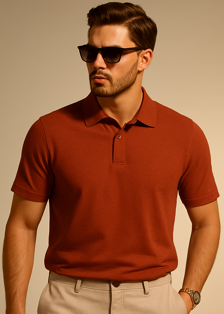 Brick Red Polo Front