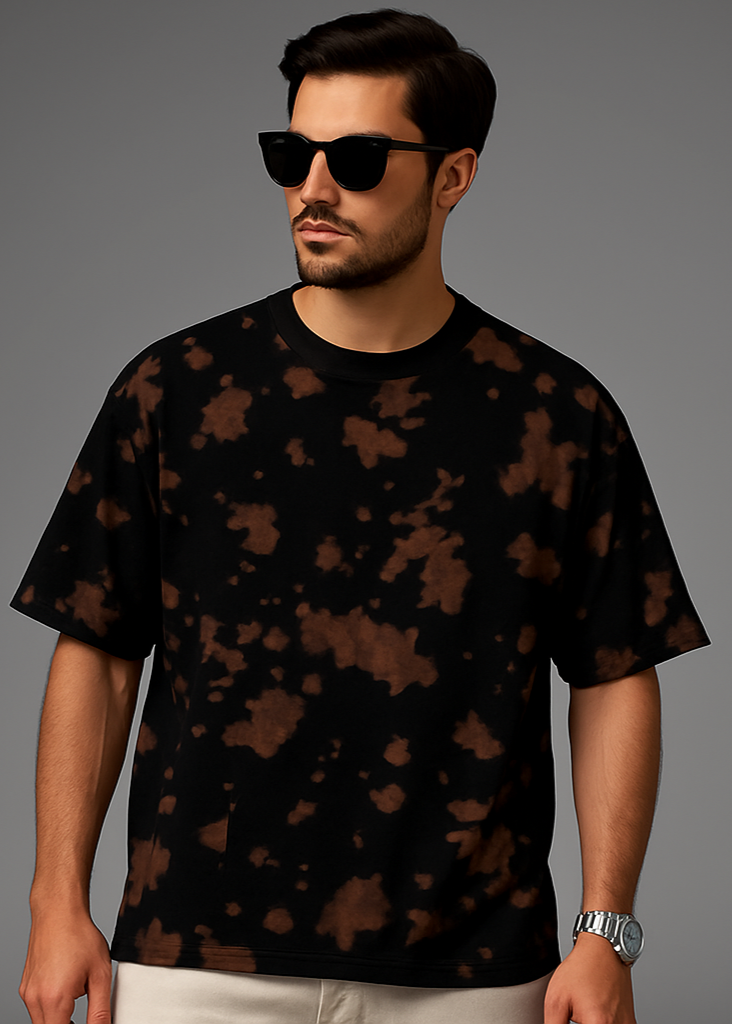 Brown Black Tie Dye Studio Front Exact