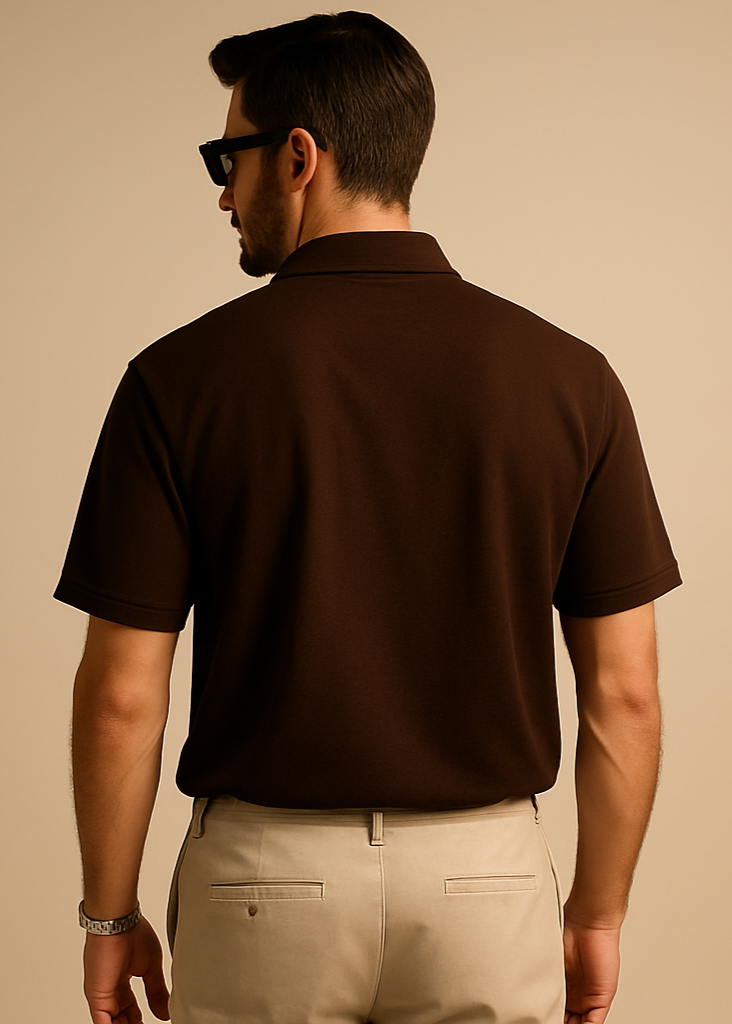 Coffee Brown Polo Back
