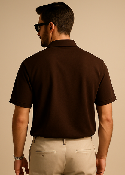 Coffee Brown Polo Back