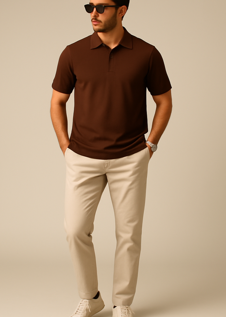 Coffee Brown Polo Full Body