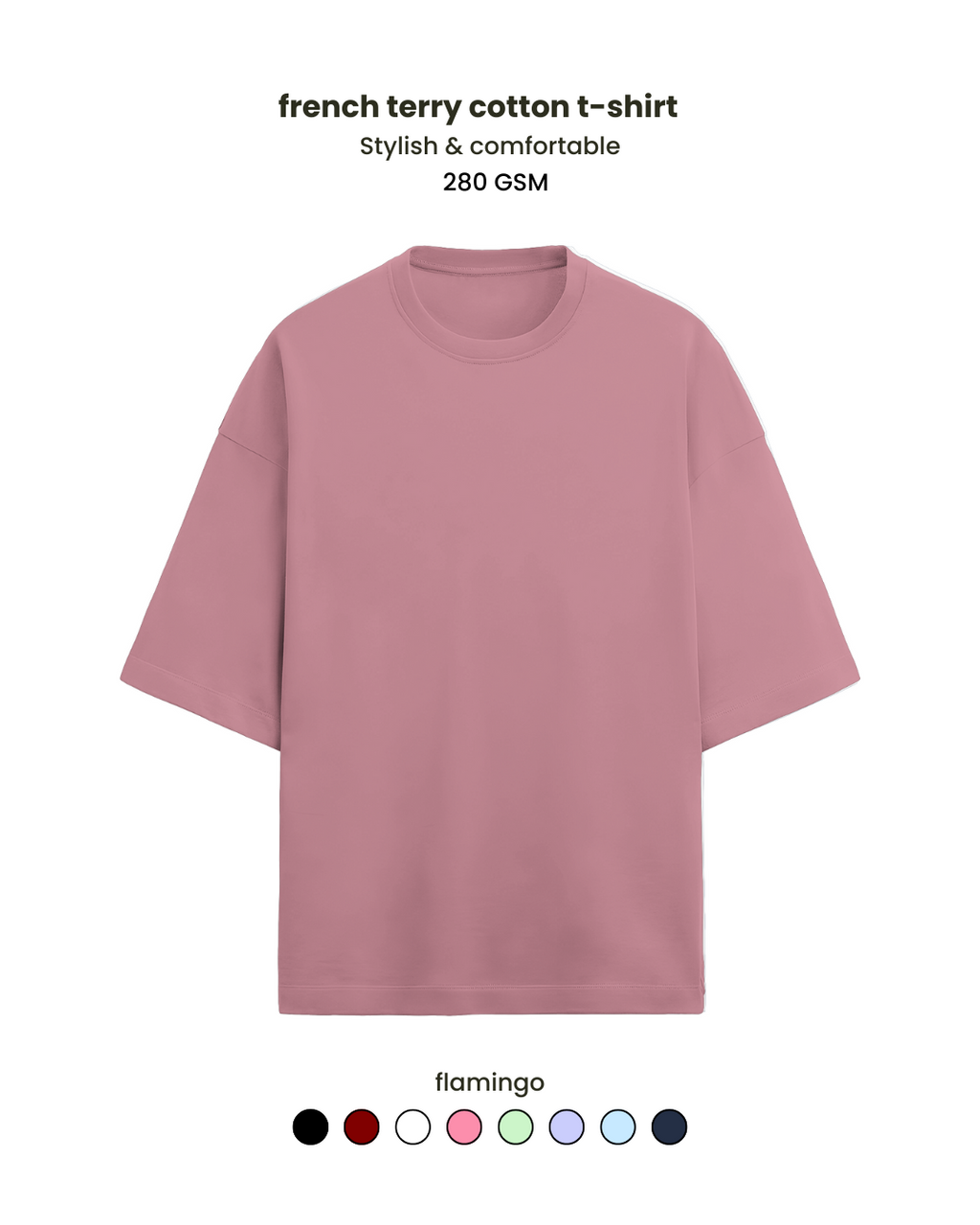 Premium cotton unisex 280 GSM  Oversized T-shirt (Copy) - Color Variant 3