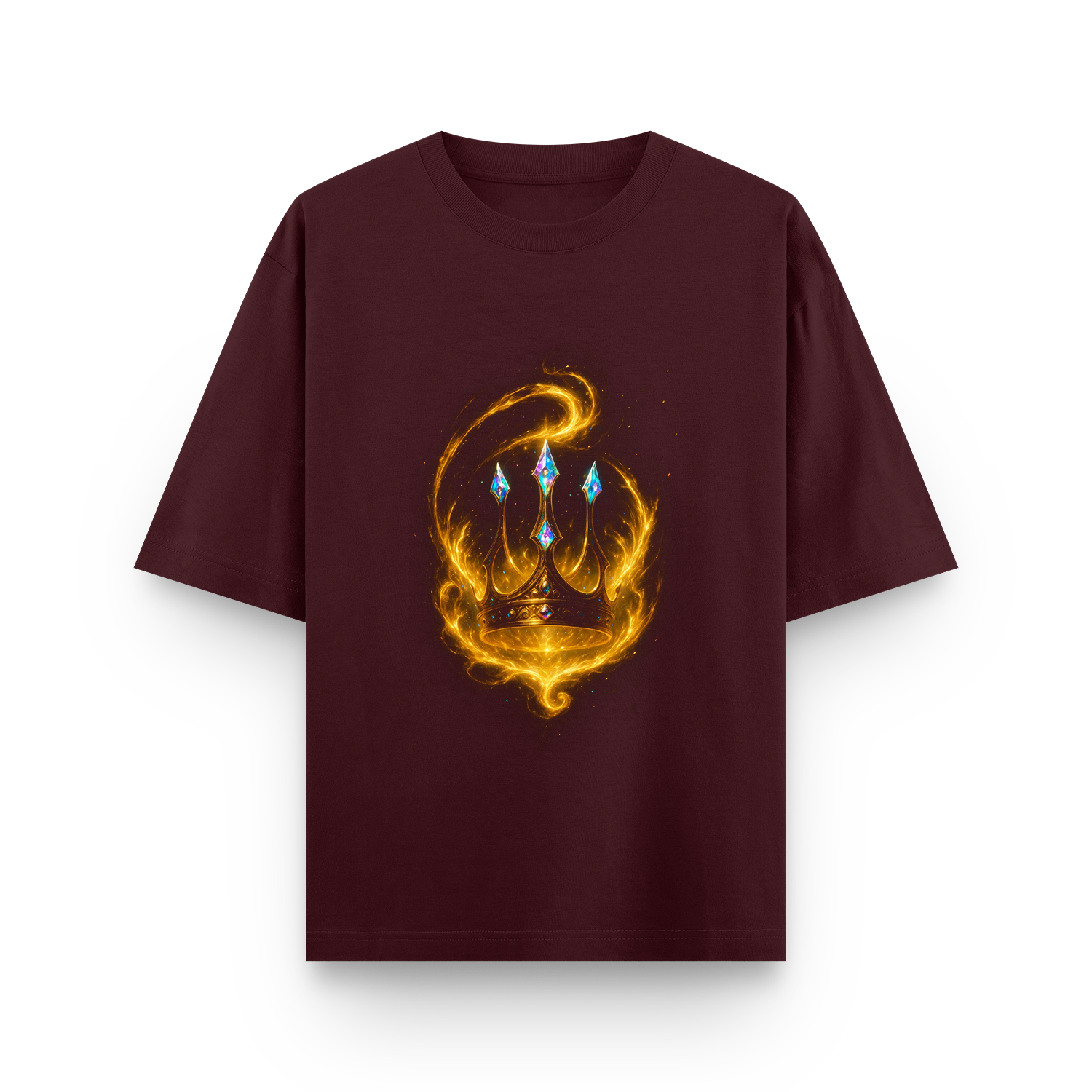 FLAME CROWN OVERSIZED T-SHIRT – PREMIUM COTTON