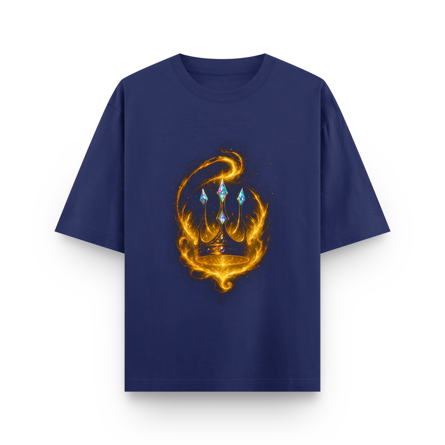 FLAME CROWN OVERSIZED T-SHIRT – PREMIUM COTTON