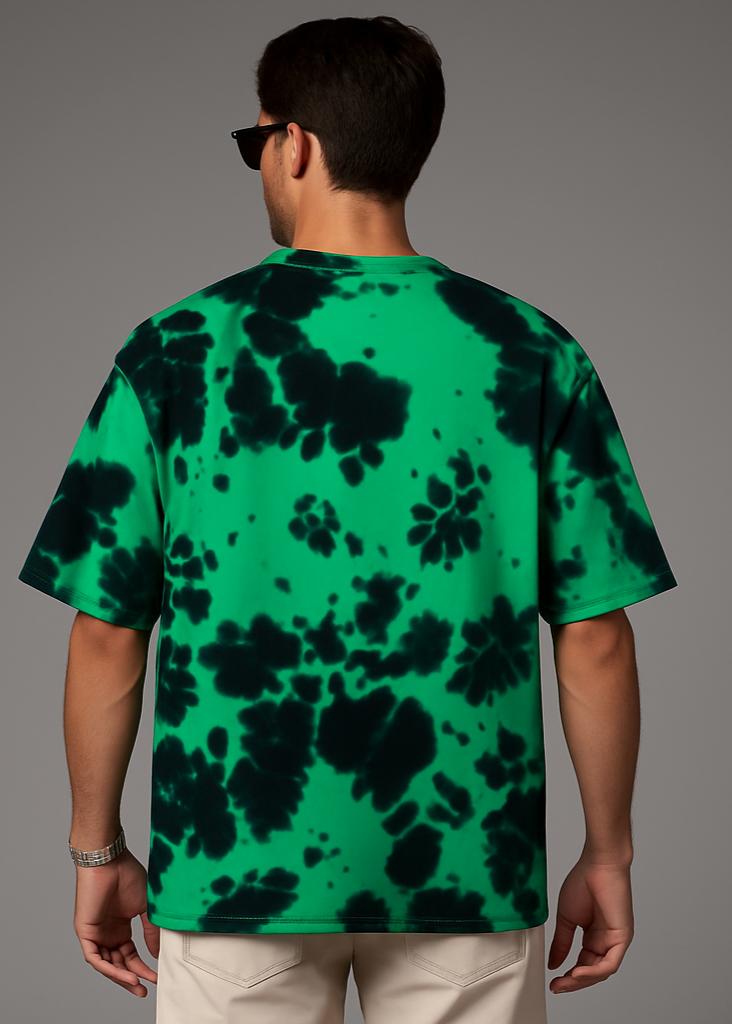 Green Black Tie Dye Studio Back Exact