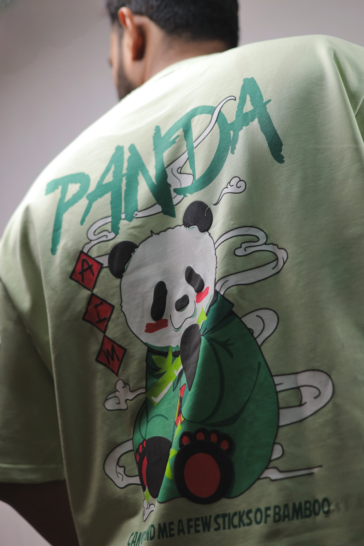 Panda Pista Green Oversized T-shirt