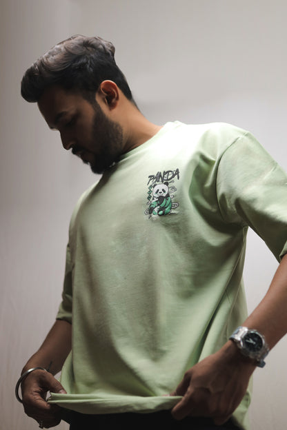 Panda Pista Green Oversized T-shirt