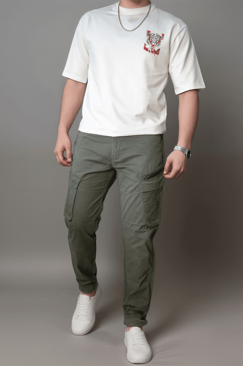 GREY CARGO PANT