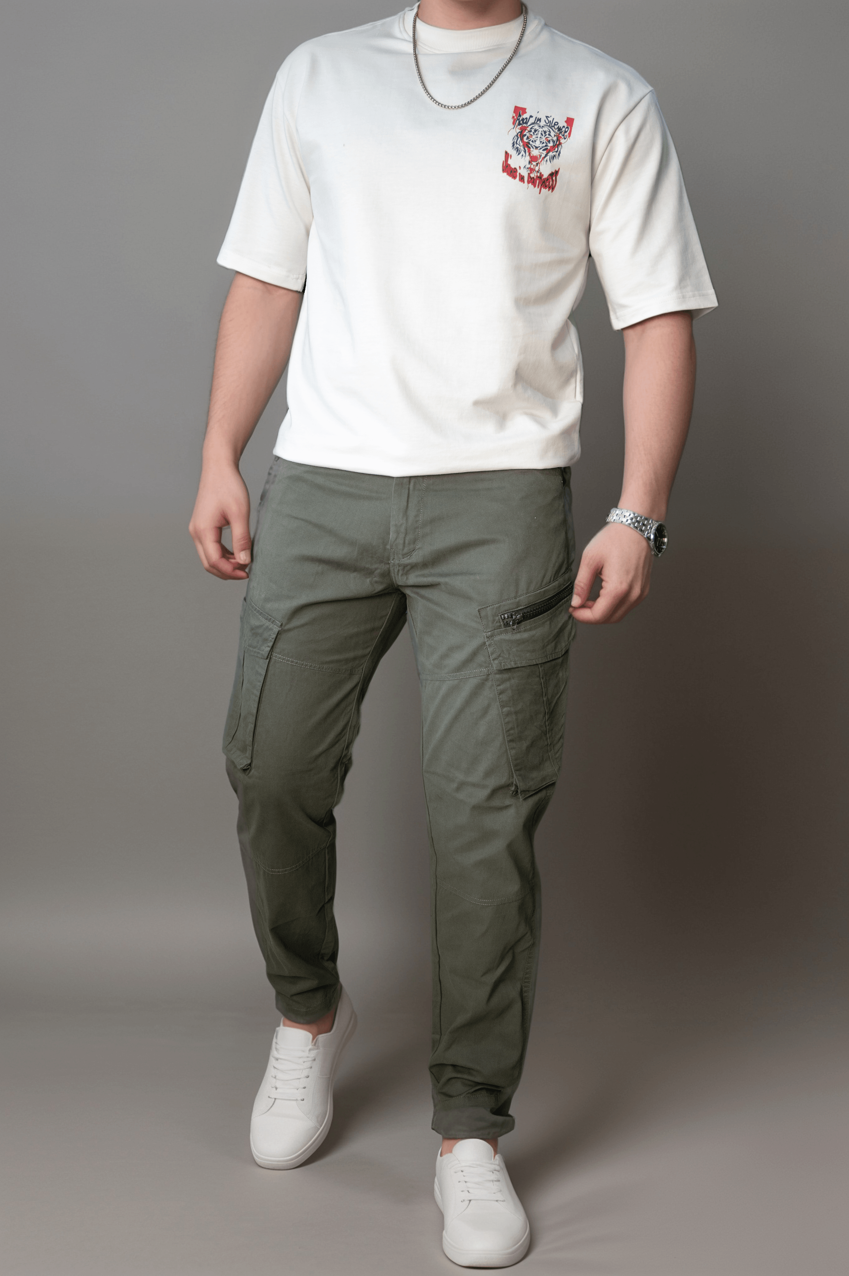 GREY CARGO PANT