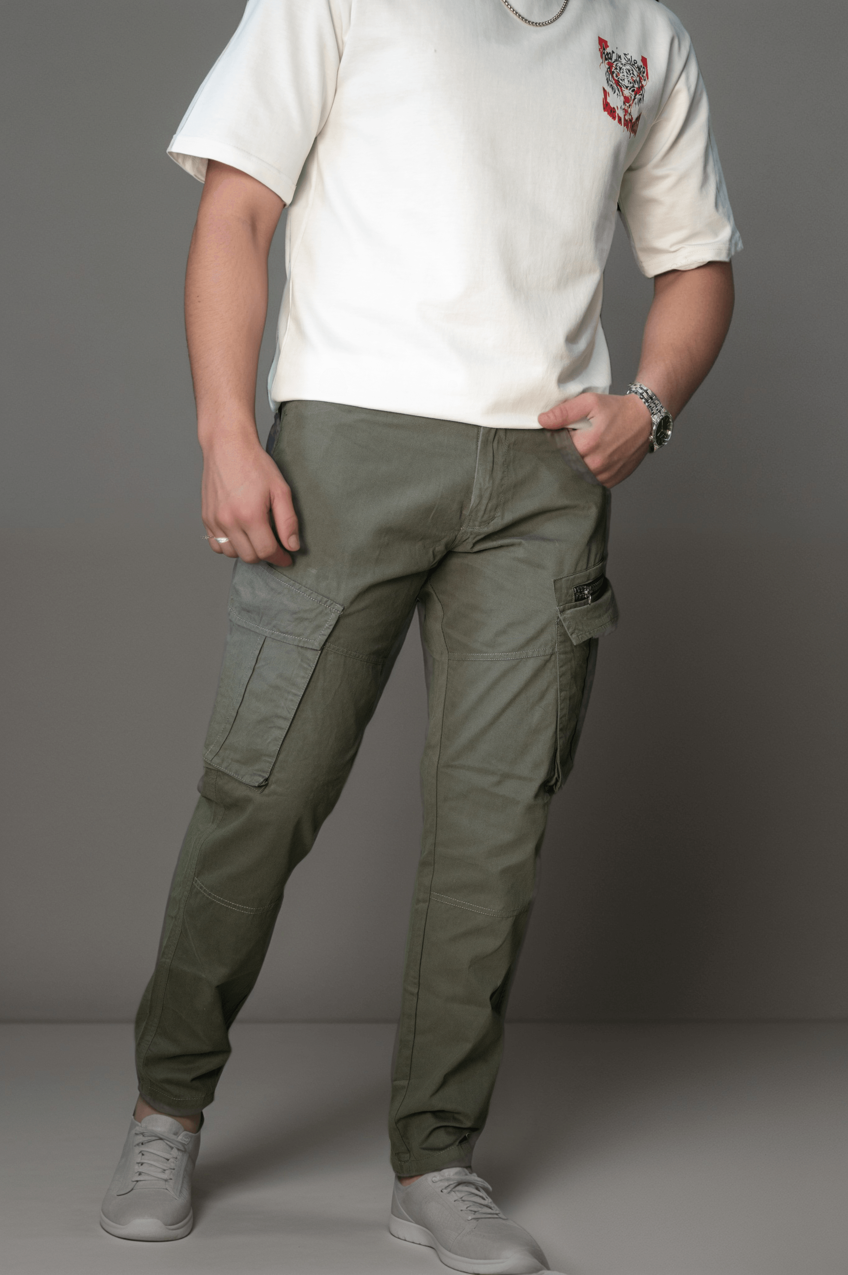GREY CARGO PANT