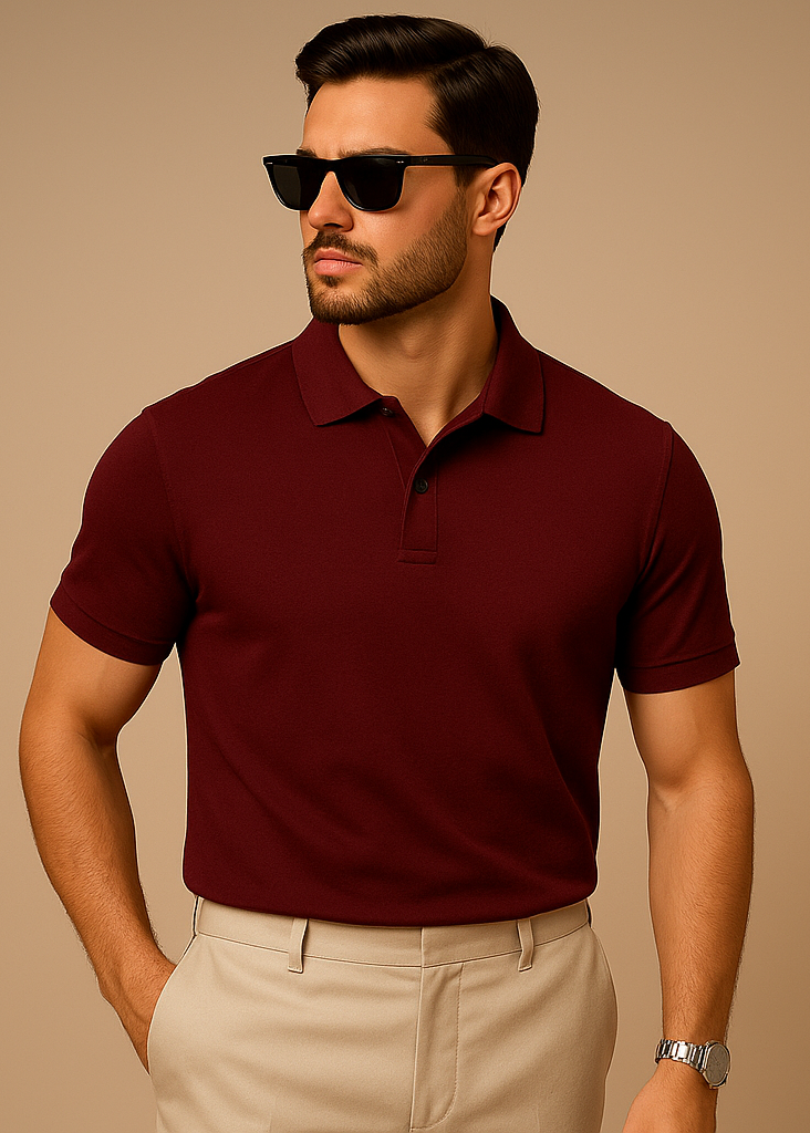 Maroon Polo Front