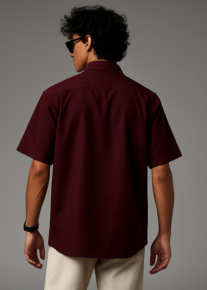 Maroon Shirt Back View