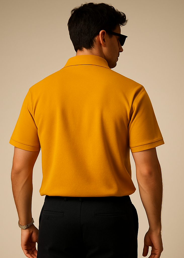 Mustard Yellow Polo Back