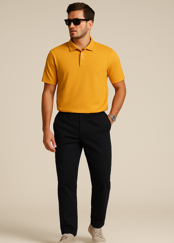 Mustard Yellow Polo Full Body