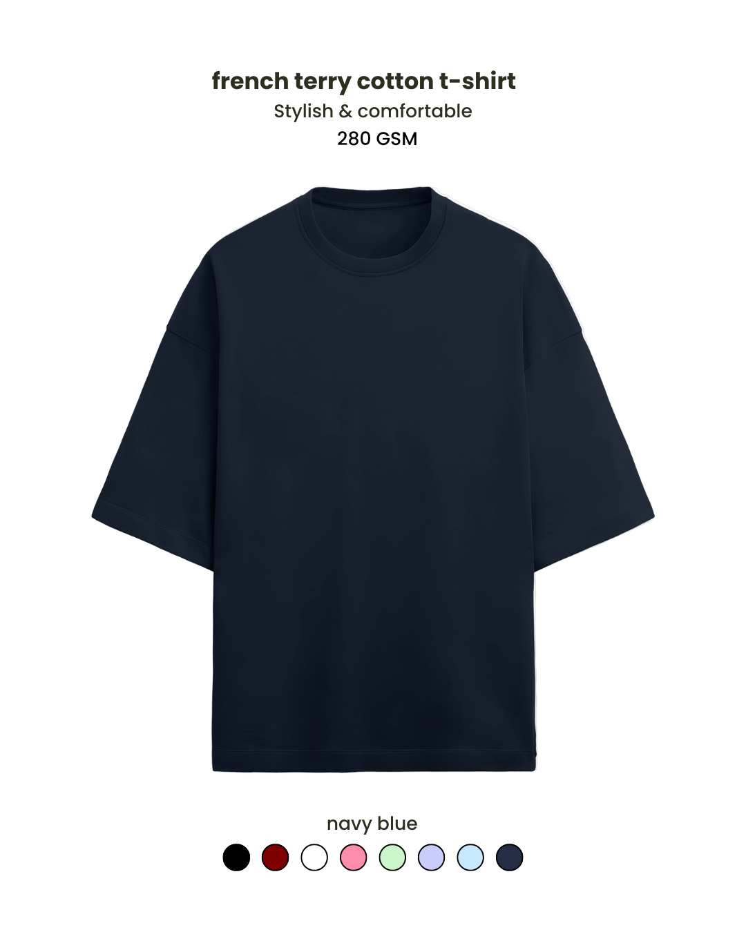 Premium cotton unisex 280 GSM  Oversized T-shirt (Copy) - Color Variant 3