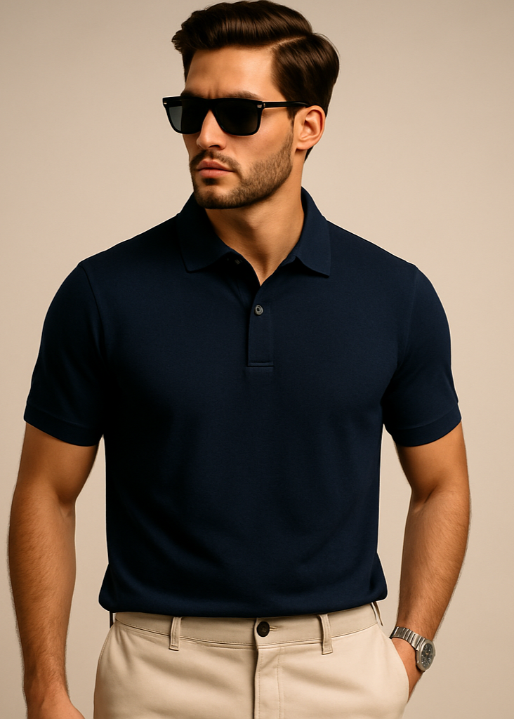 Navy Blue Polo Front