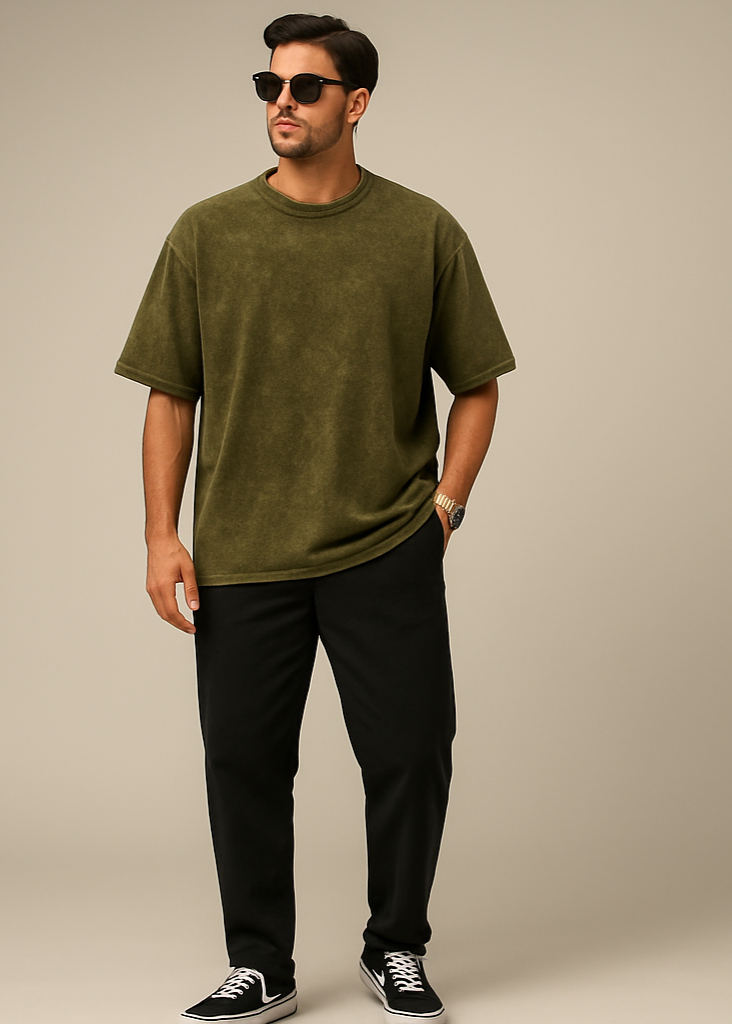 Olive Green Acid Washed Full Body