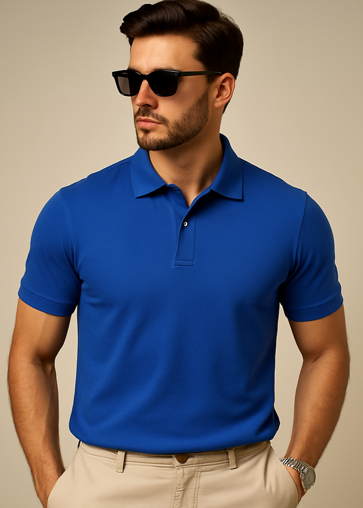 Royal Blue Polo Front